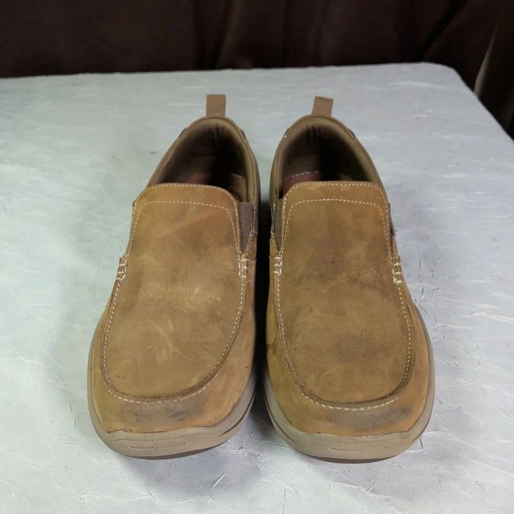 Skechers Relaxed Fit Harper Forde Shoes Mens Size 9 Loafers Brown Slip On
